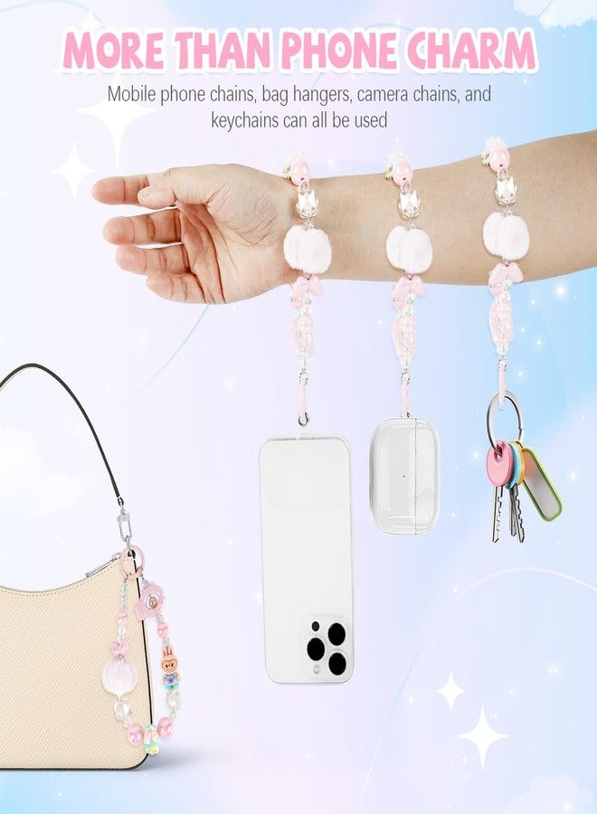 Fancyku® Phone Charms Cartoon Monsters Keychain Acrylic Beads Mobile Phone Chain Key Ring Charms Purse Accessories - Image 4