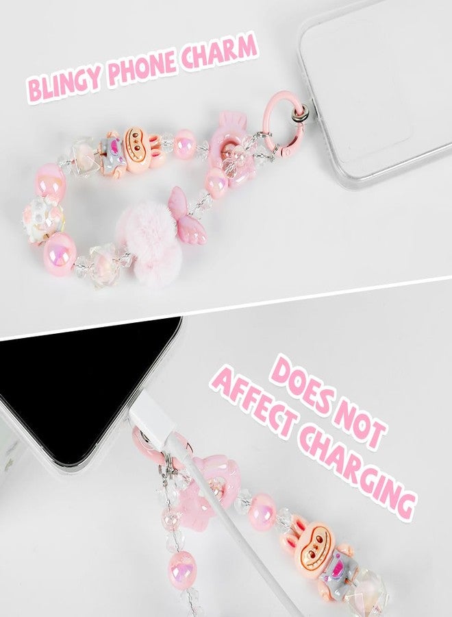 Fancyku® Phone Charms Cartoon Monsters Keychain Acrylic Beads Mobile Phone Chain Key Ring Charms Purse Accessories - Image 5