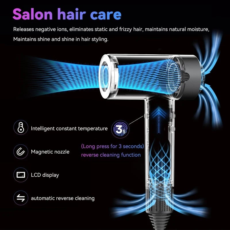 Lescolton High Speed Hair Dryers 110,000 Rpm Professional Salon Ionic Hairdryers Negative Blow Dryer Anti-static Hair Care - Image 4