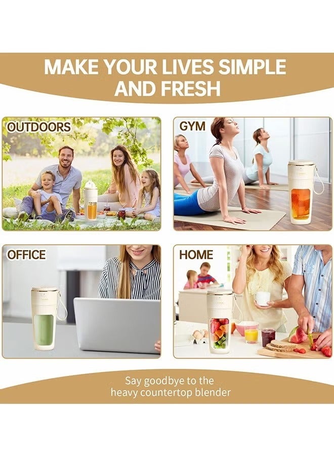 Ceool Portable USB Rechargeable Mini Blender, 340ml Personal Smoothie Maker with 10 Blades, for Juice and Shakes, Travel and Home Use - Image 2