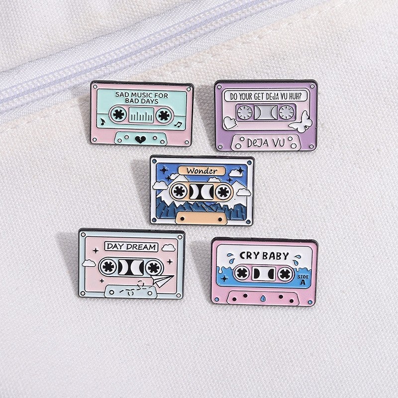 Creative Retro Tape Series Accessories Decorations Metal Badge - Image 4