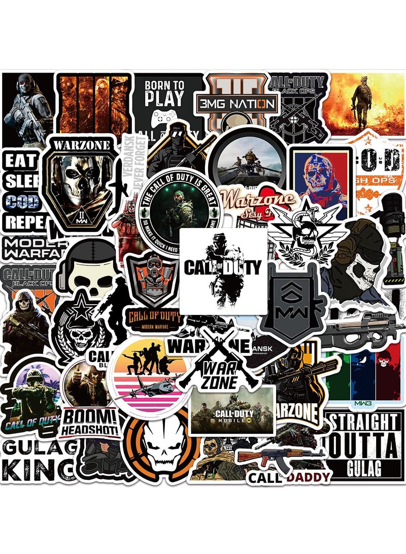 100 Pcs Call of Duty Waterproof Stickers Cute Anime Cartoon Vinyl Aesthetic Sticker Laptop Skateboard Luggage Computer Water Bottle Graffiti Sticker Packs for Kids Teens Girls Adults  - Image 1
