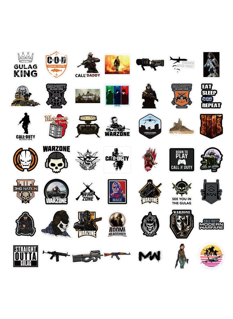 100 Pcs Call of Duty Waterproof Stickers Cute Anime Cartoon Vinyl Aesthetic Sticker Laptop Skateboard Luggage Computer Water Bottle Graffiti Sticker Packs for Kids Teens Girls Adults  - Image 2