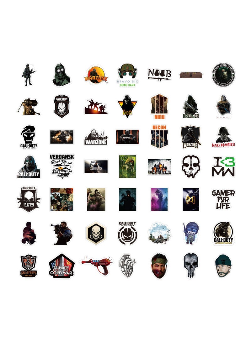 100 Pcs Call of Duty Waterproof Stickers Cute Anime Cartoon Vinyl Aesthetic Sticker Laptop Skateboard Luggage Computer Water Bottle Graffiti Sticker Packs for Kids Teens Girls Adults  - Image 3