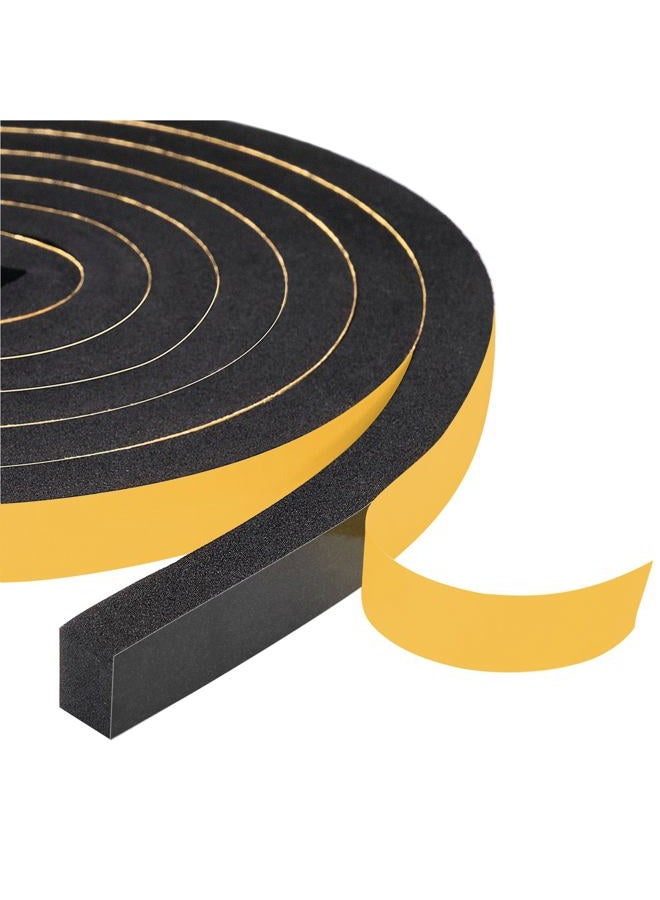 Yotache Foam Weather Stripping Tape 2 Rolls 3/4" W X 3/8" T (New Adhesive Craft), Neoprene Foam Rubber Seal for Door Frame Insulation, Sounproofing, 13 Ft Length (2 X 6.5 Ft Each) - Image 1