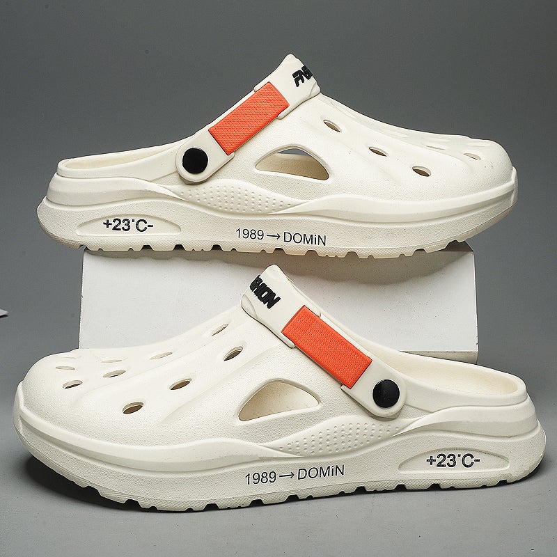 Hole Shoes Men'S Summer Outwear Sports Internet Celebrous Baotou Dual-Purpose Sandals Driving Slippers - Image 2