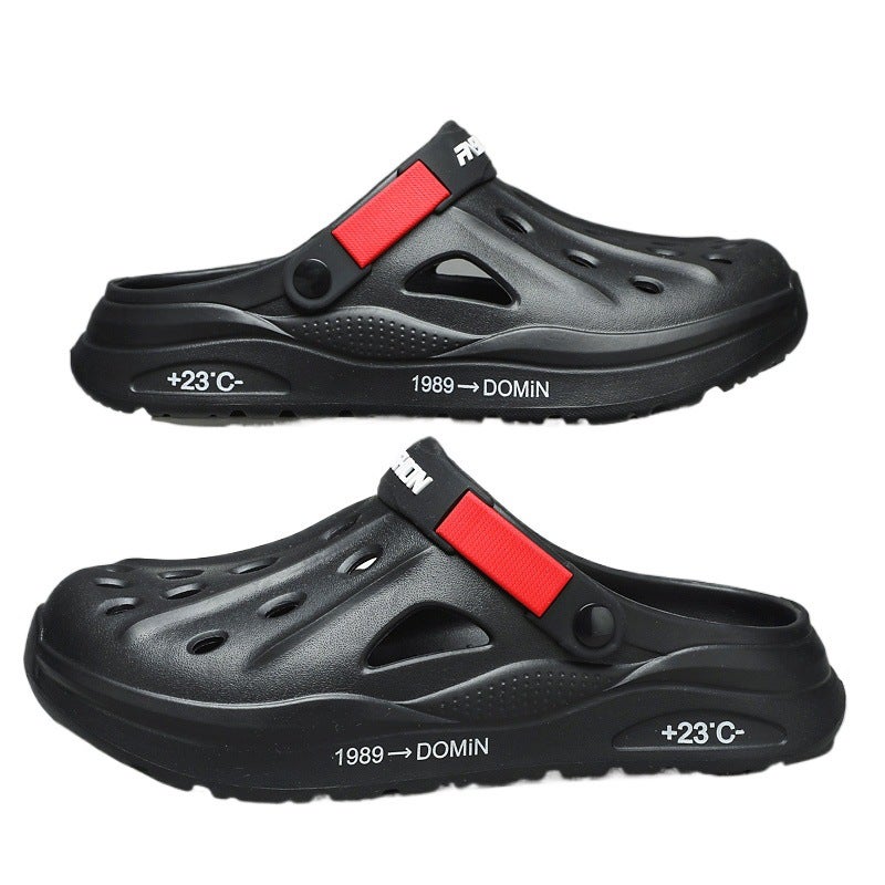 Hole Shoes Men'S Summer Outwear Sports Internet Celebrous Baotou Dual-Purpose Sandals Driving Slippers - Image 5