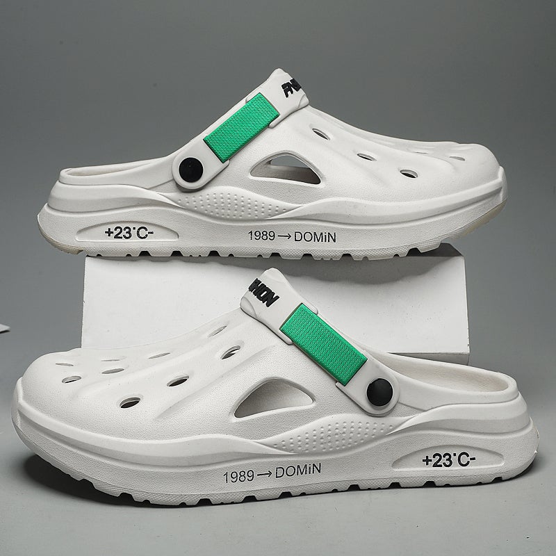 Hole Shoes Men'S Summer Outwear Sports Internet Celebrous Baotou Dual-Purpose Sandals Driving Slippers - Image 3