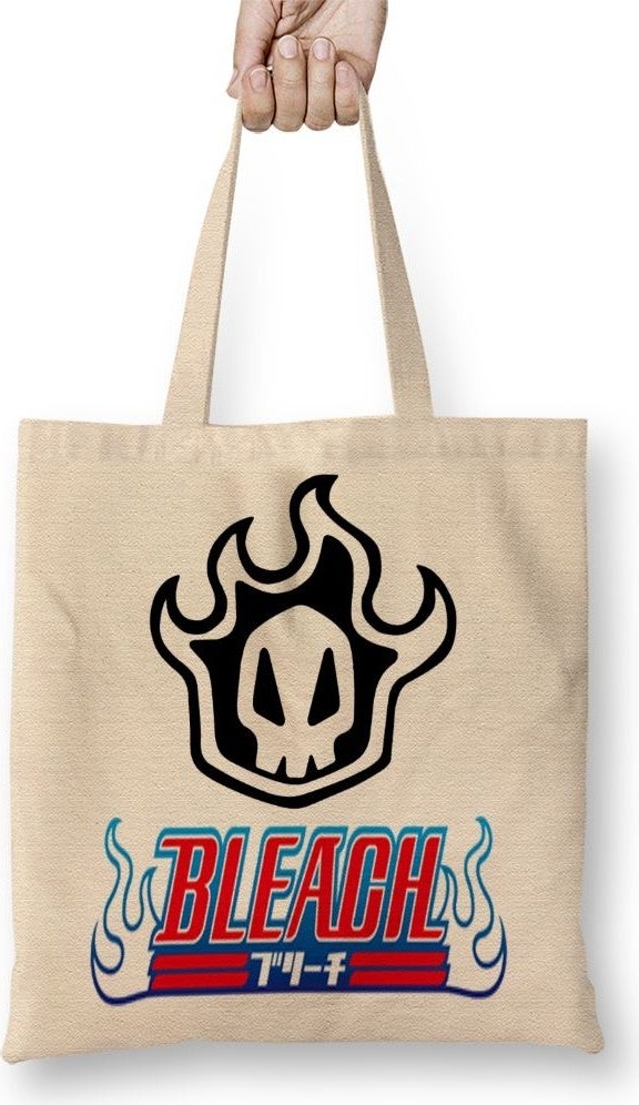 Baskı Dükkanı Print Shop Bleach Logo Blue Tote Bag Long Handle