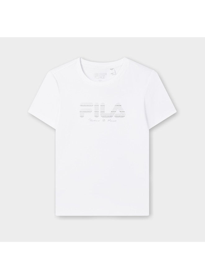 FILA Women'S Clothing Ladies T-Shirt Women'S Fashion Simple Basic Casual Knit Round Neck Short Sleeve Top - Image 5
