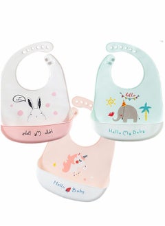 Set of 3 Silicone Baby Bibs Newborn Infant Functional Silicone Light Weight Food Bibs Baberos For Baby - pzsku/ZBABD5392A7C4229BA424Z/45/_/1665839262/09bcdb2b-bfdc-4957-bf94-964f5daebaad