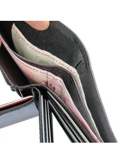 Apera An-39 Full Size Faux Leather Men's Wallet, 15 Card Holder, Double Paper Money Compartment  - Image 3