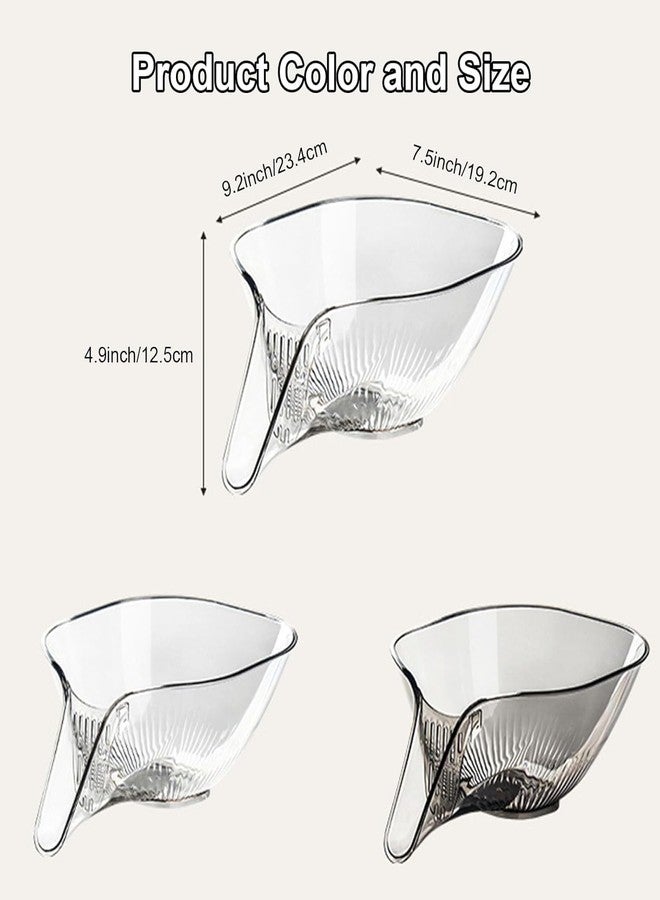 XIBO Multifunctional Drain Basket Clear Drain Basket with Spout, Food Drainer,Vegetables and Fruits, Rice and Pasta Strainer, Colander for Kitchen, Bowl for Snacks and Salad. - Image 2