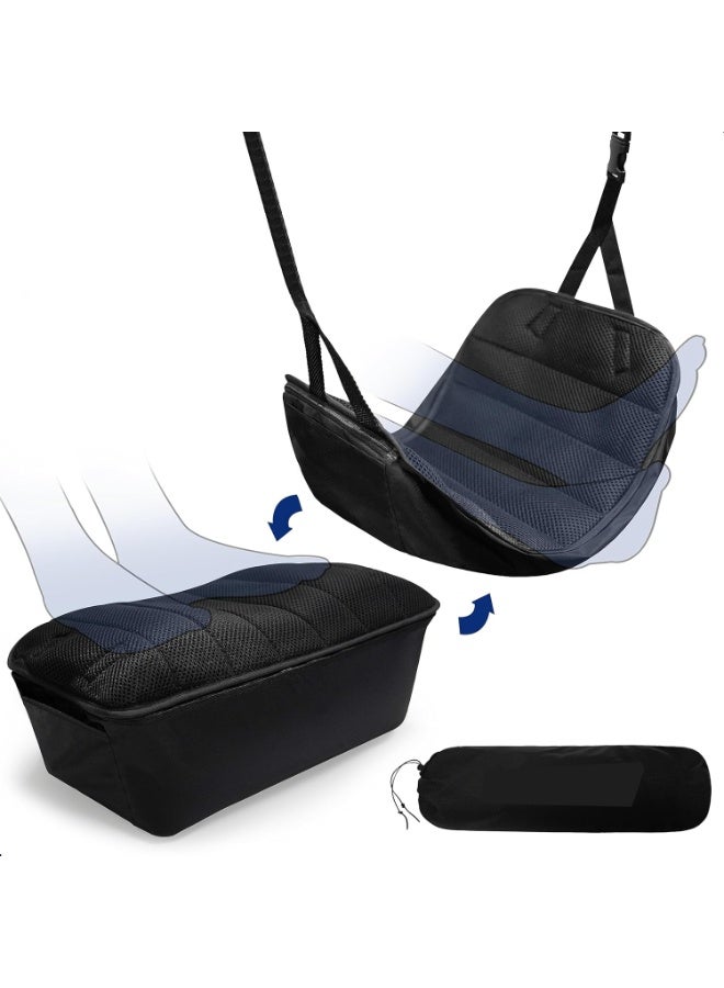 Bukela 2-in-1 Airplane Footrest Pillow, Inflatable Travel Foot Hammock & Cushioned Foot Pad for Ultimate Comfort on Flights, Travel Accessories, Portable Foot Rest for Flights - Image 1