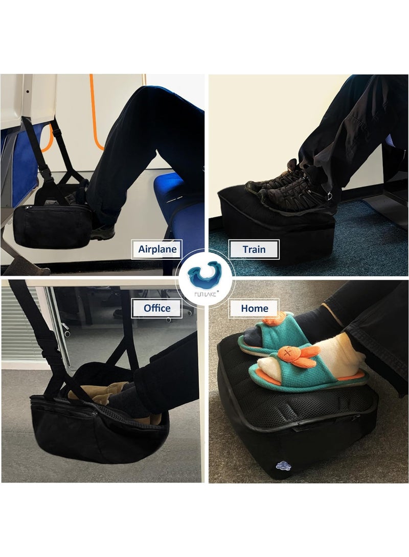 Bukela 2-in-1 Airplane Footrest Pillow, Inflatable Travel Foot Hammock & Cushioned Foot Pad for Ultimate Comfort on Flights, Travel Accessories, Portable Foot Rest for Flights - Image 3