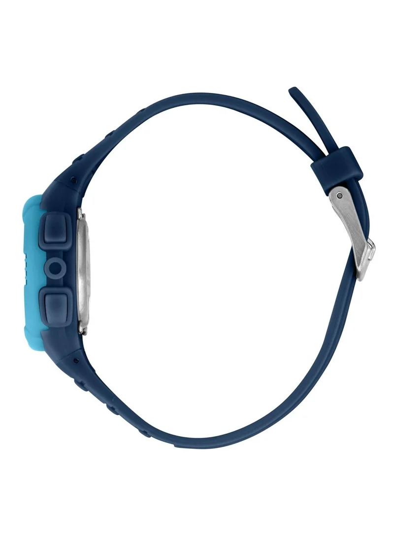 Kikou Neon Kids Digital Watch for Boys & Girls - Blue Sunray Dial, 31mm Round Case, Blue Polyurethane Strap, Quartz, 50M Water Resistant - R4551107004