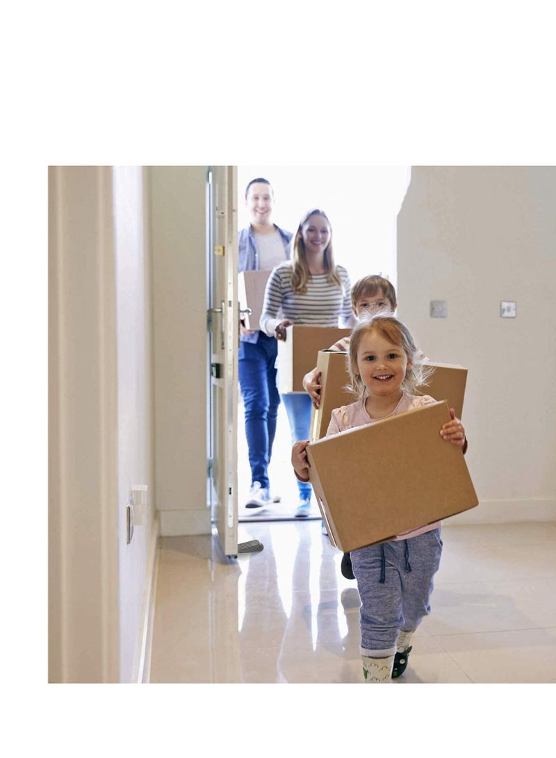 Door Stopper Set, Flexible Rubber Home Premium Smart Stackable Slip-Resistant Heavy Duty Design Non-Toxic Odorless Doorstops Work on All Surfaces, Carpet Floors - Image 3