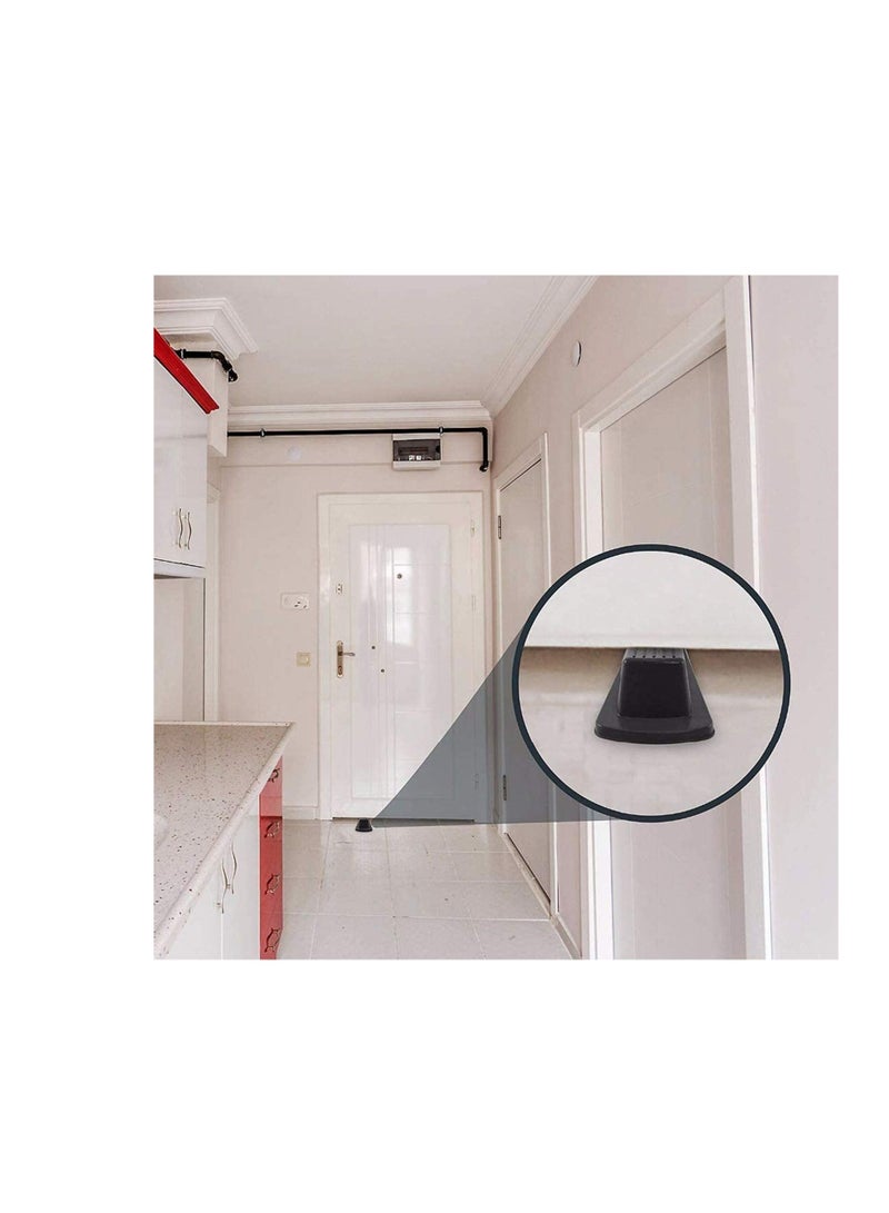 Door Stopper Set, Flexible Rubber Home Premium Smart Stackable Slip-Resistant Heavy Duty Design Non-Toxic Odorless Doorstops Work on All Surfaces, Carpet Floors - Image 2