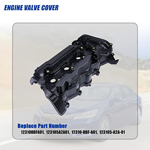 JDMSPEED Engine Valve Cover with Gasket Replacement for Honda CR-V 2015 2016 2017 2018 2019 Accord 2013 2014 2015 2016 2017 2.4L Replace 12310-RDF-A01 12310RDFA01 123105-A2A-01 123105A2A01 - Image 3
