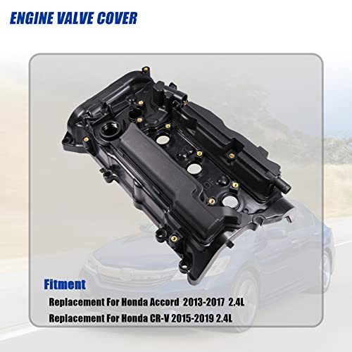 JDMSPEED Engine Valve Cover with Gasket Replacement for Honda CR-V 2015 2016 2017 2018 2019 Accord 2013 2014 2015 2016 2017 2.4L Replace 12310-RDF-A01 12310RDFA01 123105-A2A-01 123105A2A01 - Image 2