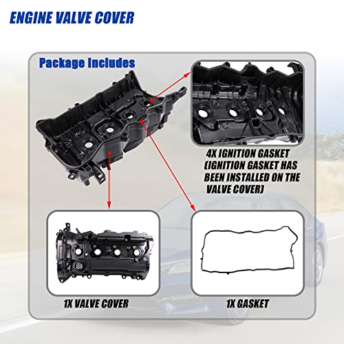 JDMSPEED Engine Valve Cover with Gasket Replacement for Honda CR-V 2015 2016 2017 2018 2019 Accord 2013 2014 2015 2016 2017 2.4L Replace 12310-RDF-A01 12310RDFA01 123105-A2A-01 123105A2A01 - Image 4