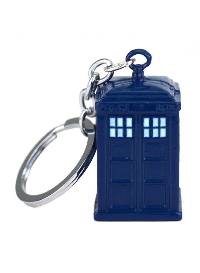 NIBEMINENT Doctor Who Police Telephone Booth Key Chain - Image 1