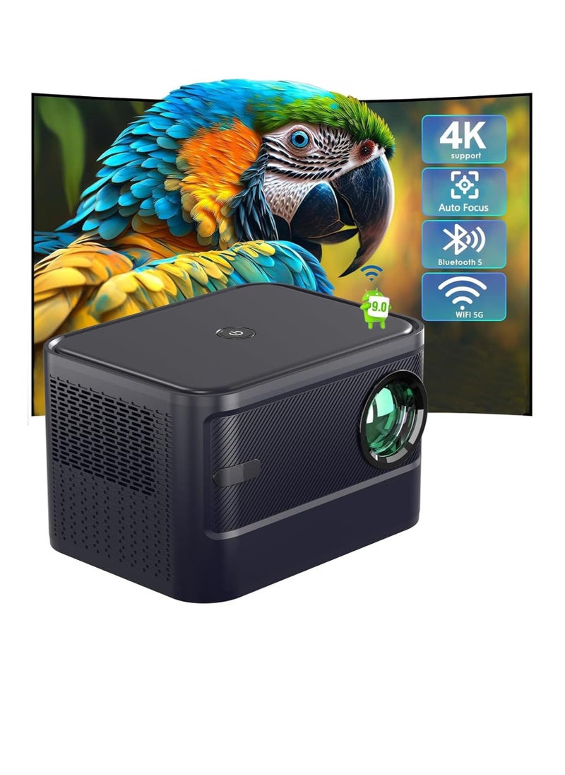 Generic Android Portable Projector – 1080P Full HD with 5G WiFi and Bluetooth – Wireless Connectivity for PC, TV, Smartphone, HDMI, and Laptop Movie Viewing  - Image 1