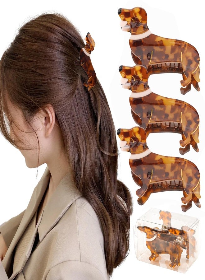 Hapdoo Dachshund Gifts for Women, 3pcs Acetate Animal Dachshund Dog Hair Clips for Puppy Lovers Gifts, Cute Pet Hair Accessories Stocking Stuffers for Christmas, Birthday - Image 1