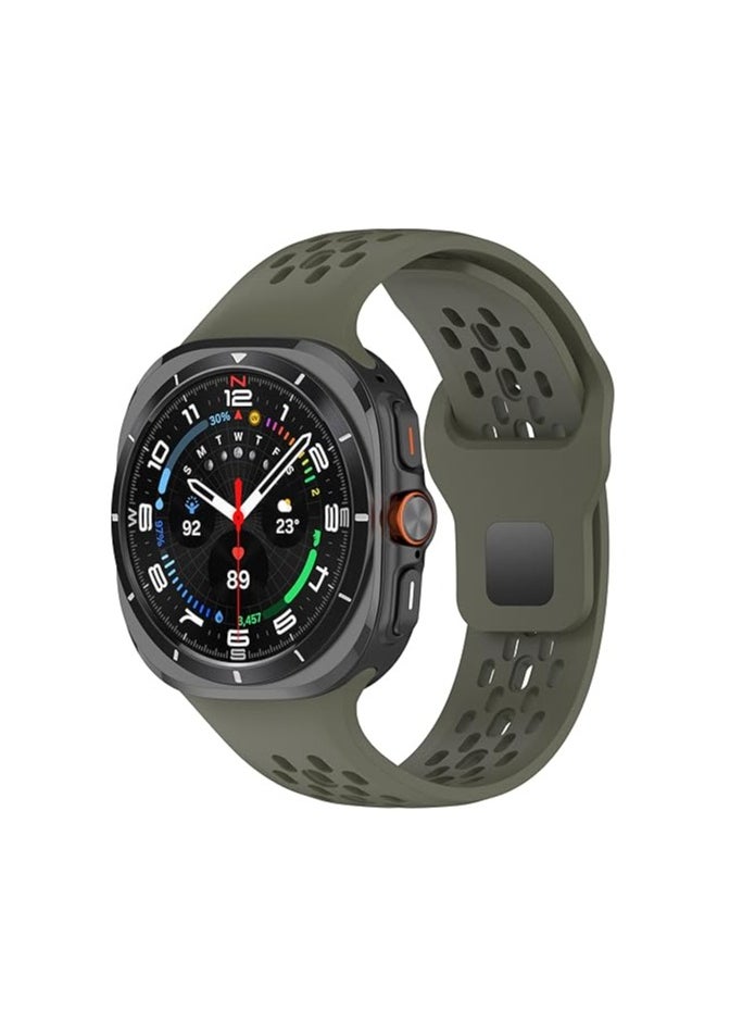 MOCOM - Silicone Watch Band for Samsung Galaxy Watch Ultra 47mm, Soft Breathable Replacement Strap for Galaxy Watch Ultra 47mm, Waterproof Wristband Smartwatch Accessories - Image 1