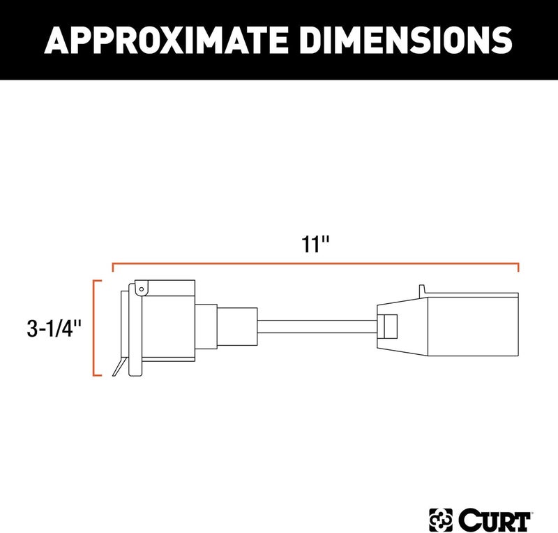 CURT 57003 LED-Compatible 7-Way RV Blade Trailer Wiring Adapter - Image 2