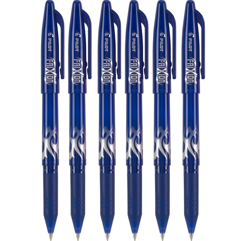 بايلوت أقلام جل قابلة للمسح من بايلوت فريكسيون بول، 0.7 مم، رأس رفيع، حبر أزرق، عبوة من 6 قطع