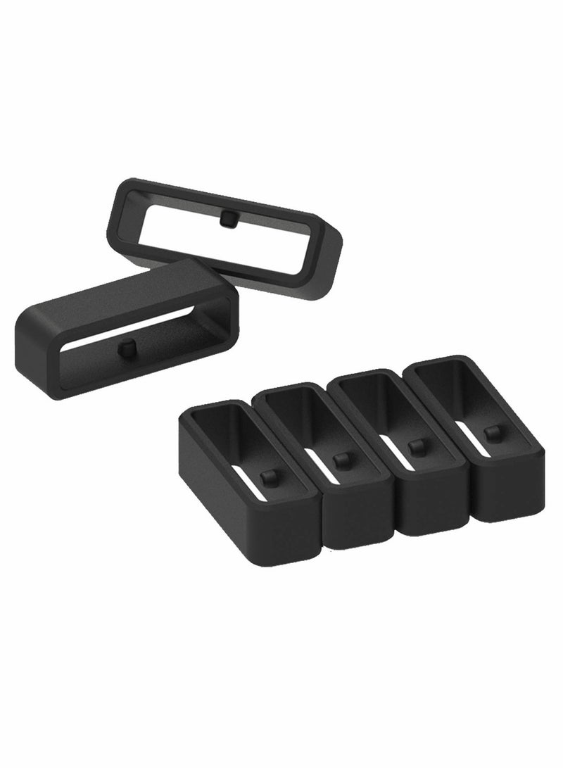 SYOSI Watch Band Keepers, Silicon Fastener Rings Security Loop, Rubber Watch Strap Keeper Replacement Holder Ring for Garmin Instinct - Image 1
