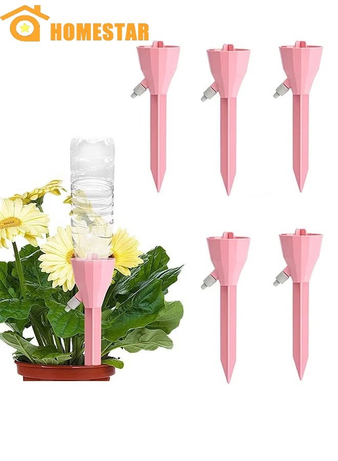 هومستر 5 جهاز كمبيوتر شخصي مصنع الري الذاتي، أجهزة الري المصنع القابلة للتعديل مع التحكم في الإفراج البطيء، التبديل قطرة المياه، إدراج زراعة الري، الوردي - Image 1