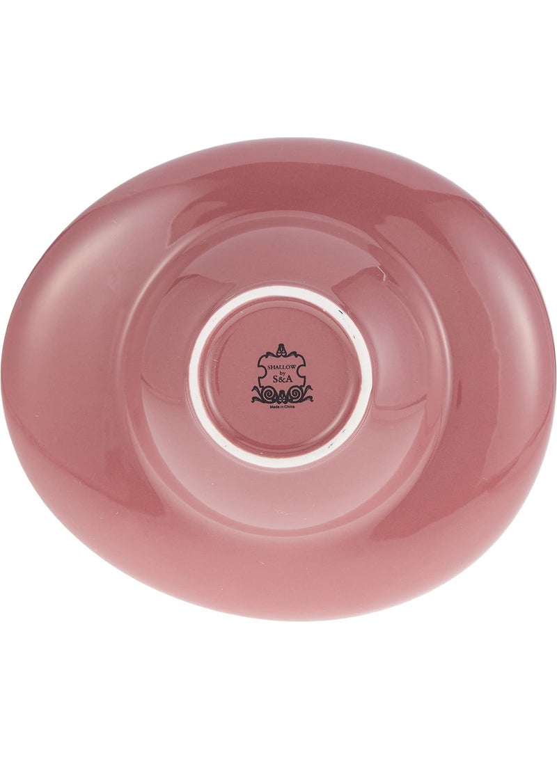 Shallow Pasta Plate 24cm – Shiny Purple | Wide Rim Serving Plate for Pasta, Salad & Soup | Stylish Dinnerware for Home & Restaurant - Image 2