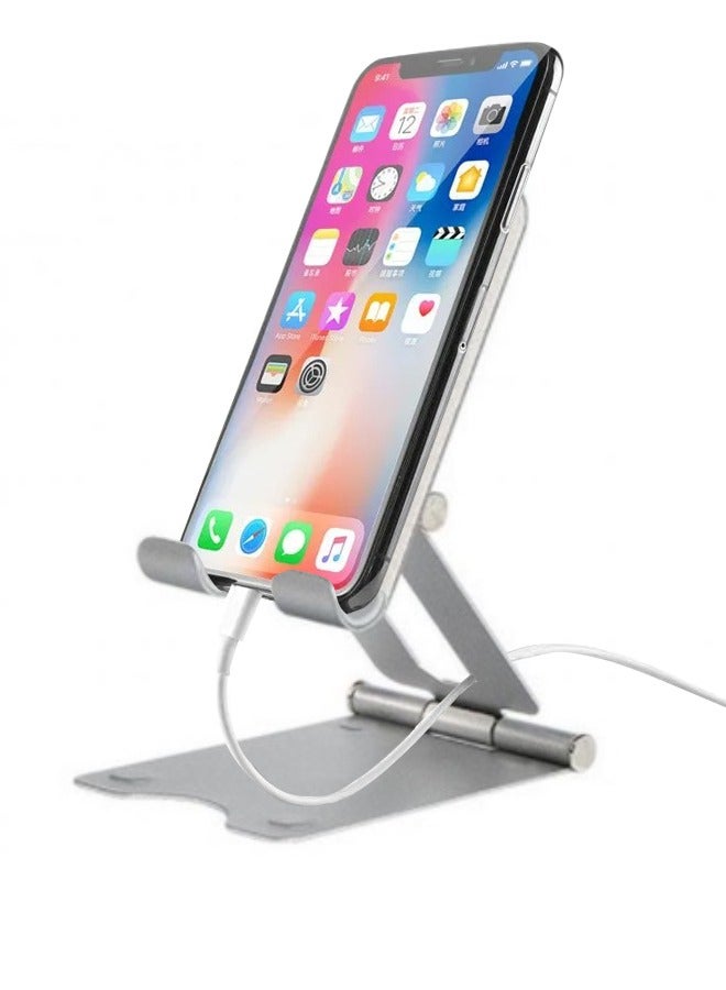 Adjustable Mobile Phone Holder Tablet HolderPremium Metal Stand Foldable, Compatible with All Mobile Phones  - Image 1