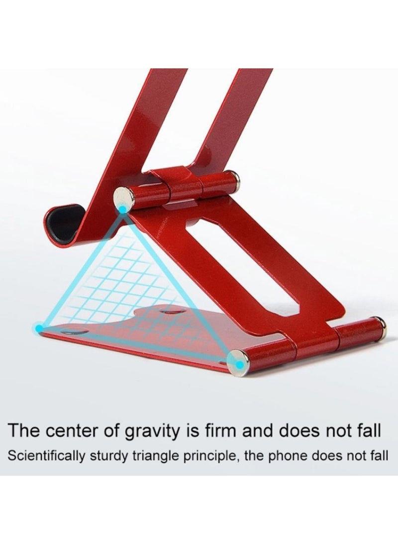 Adjustable Mobile Phone Holder Tablet HolderPremium Metal Stand Foldable, Compatible with All Mobile Phones  - Image 5