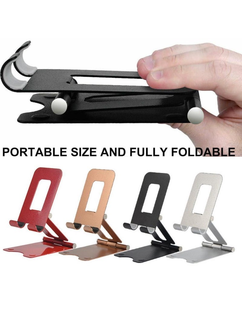 Adjustable Mobile Phone Holder Tablet HolderPremium Metal Stand Foldable, Compatible with All Mobile Phones  - Image 3