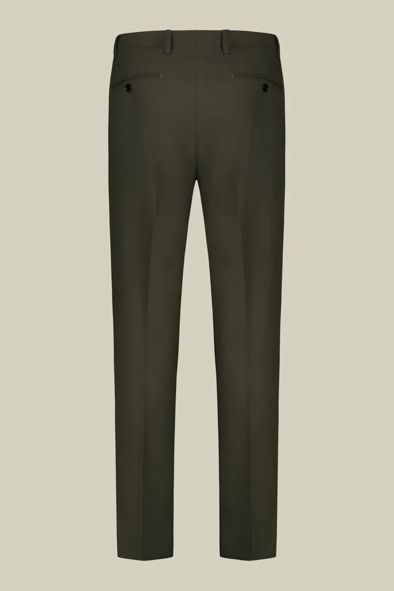 Doppelganger Green Single-breasted men's suit with flat front trousers - Military for Men | Best Price UAE