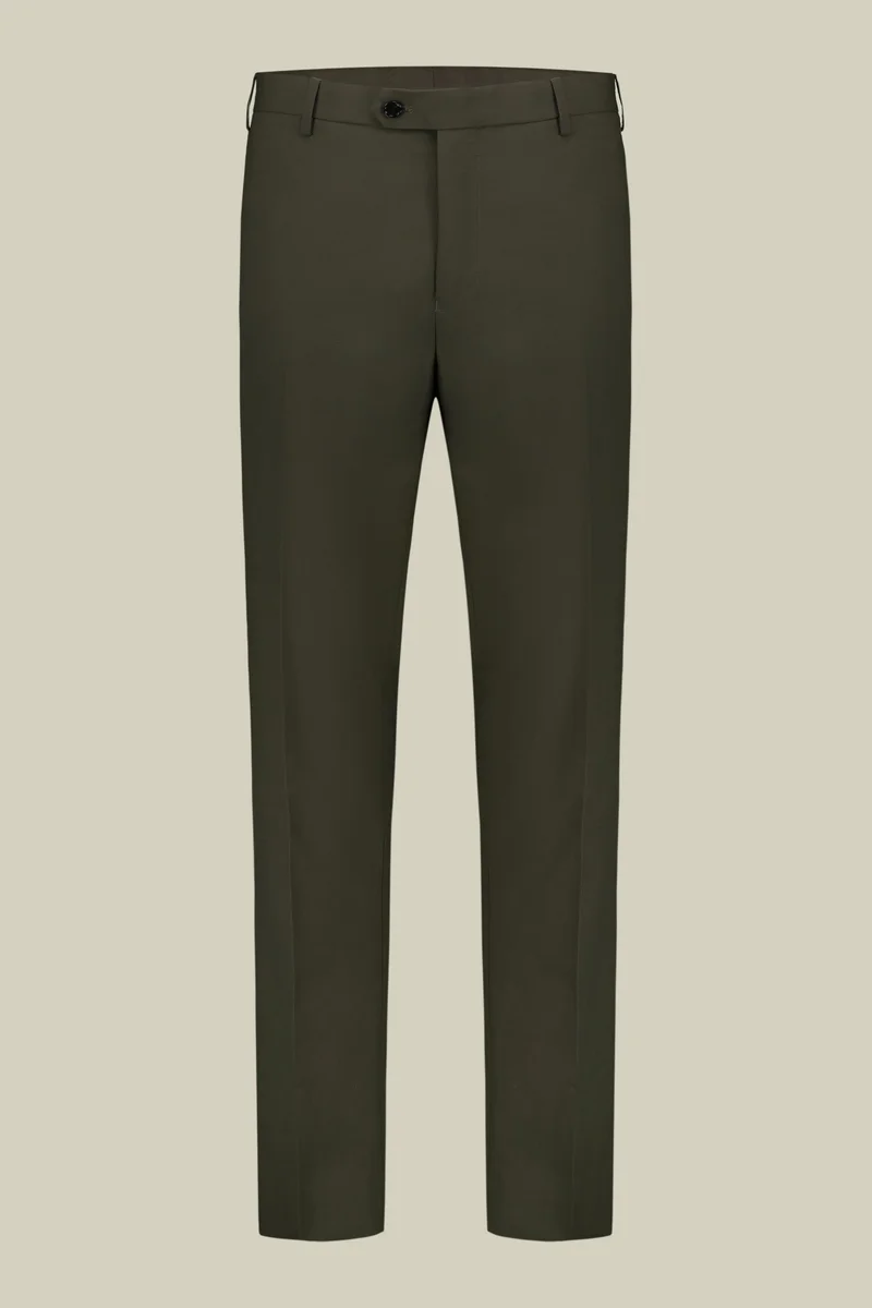 Doppelganger Green Single-breasted men's suit with flat front trousers - Military for Men | Best Price UAE