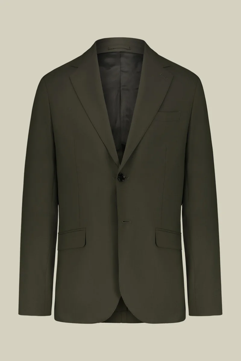 Doppelganger Green Single-breasted men's suit with flat front trousers - Military for Men | Best Price UAE