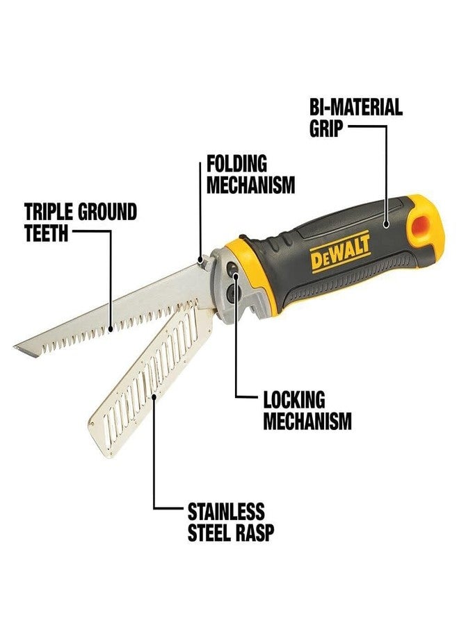 DeWalt DWHT20123 10-1/2" 8 TPI 2-in-1 Triple Ground Teeth Folding Jab Saw - Image 2