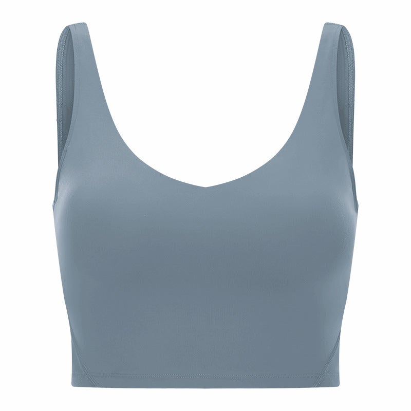 Outer Wear Yoga Clothing Tops Short Yoga Camisole Women'S With Chest Pads Beautiful Back Fitness Sports Bra Women - Image 1