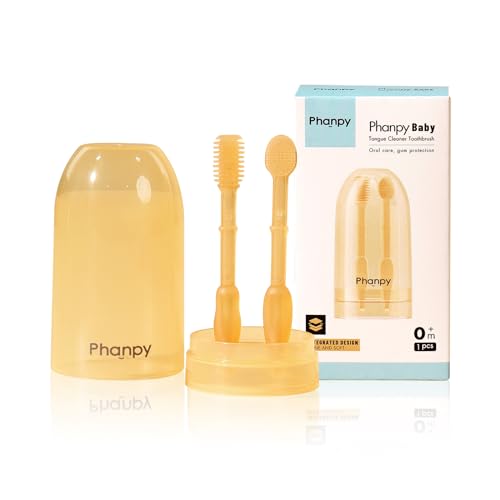 Phanpy Silicone Baby Tongue Cleaner and Toothbrush - Newborn to 12 Months, Oral & Mouth Cleaner - Image 1