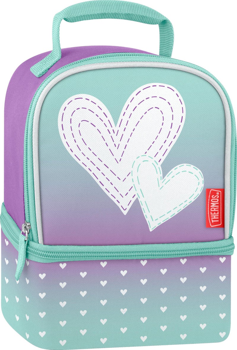 THERMOS Thermos Non Licensed Dual Lunch Kit Purple Hearts