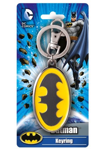 DC Batman Colored Logo Pewter Key Ring - Image 1