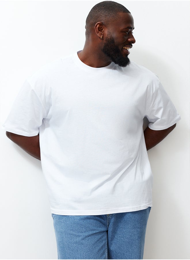 Plus Size White Oversize Comfortable Basic 100% Cotton T-Shirt TMNSS23TS00139 - pzsku/ZBABDB629293D41B45E52Z/45/_/1739718308/890bc30a-d103-4353-9435-8001ad3c7f1d