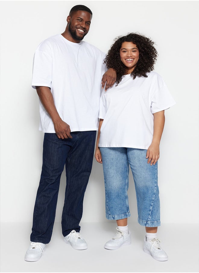 Plus Size White Oversize Comfortable Basic 100% Cotton T-Shirt TMNSS23TS00139 - pzsku/ZBABDB629293D41B45E52Z/45/_/1739718360/8c81f1c0-b09b-452b-9c98-fa2b57df3a10