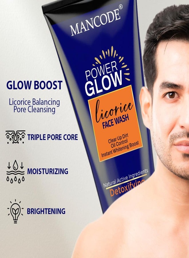 MAN CODE Mancode Power Glow Face Care Combo for Unisex | Scrub, Face Wash & Whitening Cream | Deep Cleansing, Exfoliation & Brightening | Natural Ingredients with Saffron, Turmeric, Kojic Acid & Licorice | Hydrating & Reduces Dark Spots Pack of 3 - Image 4