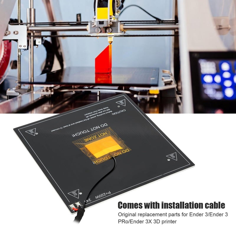 235x235mm Heated Bed for 3D Printer 24V 220W Durable Stable Easy Installation High Adhesion - Image 3