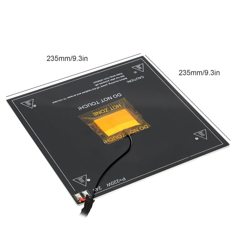 235x235mm Heated Bed for 3D Printer 24V 220W Durable Stable Easy Installation High Adhesion - Image 5